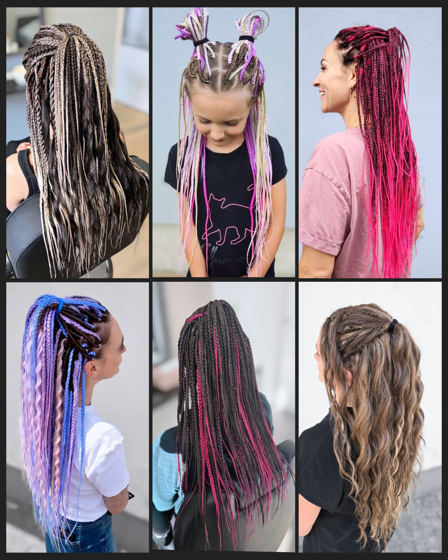 pseudo účesy s kanekalonem